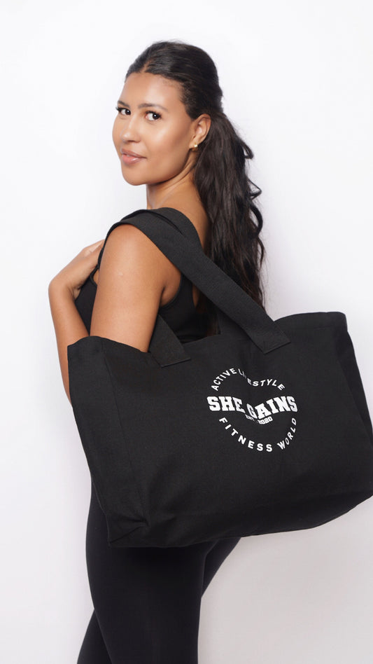 Everyday Active Lifestyle Varsity Tote Bag
